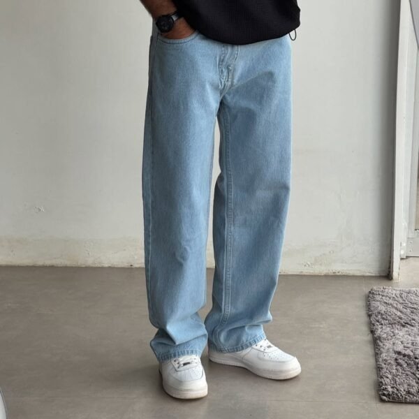 Sky blue straight fit