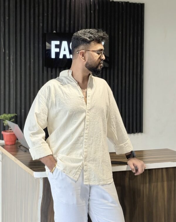 Cream Linen Shirt Premium Comfort